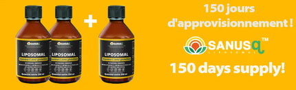 Pack 3 flacons complément liposomal SANUSq pour 150 jours d'approvisionnement
