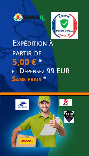 SANUSq Health livraison rapide depuis les Pays-Bas – expédition dès 5 €, gratuite dès 99 €, certifié DGCCRF