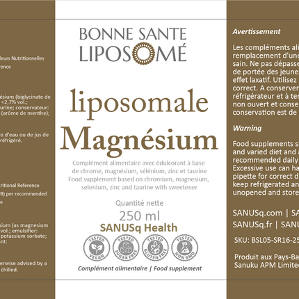 Magnésium Liposomale - 250ml | SANUSq Health