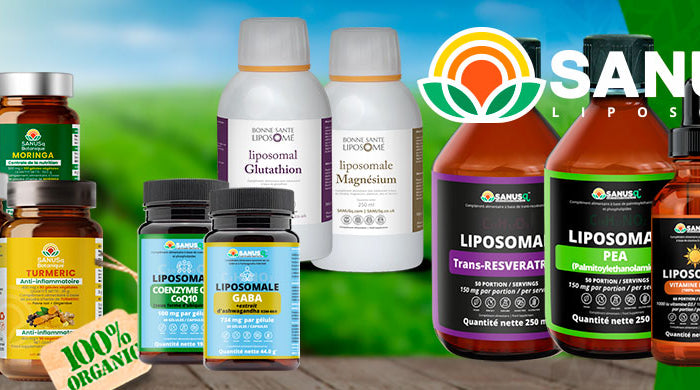 SANUSq Health gamme complète de suppléments – botaniques biologiques et vitamines liposomales