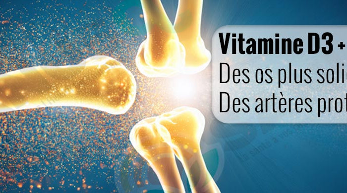 Vitamine D3 et K2 pour des os plus solides et des artères protégées.