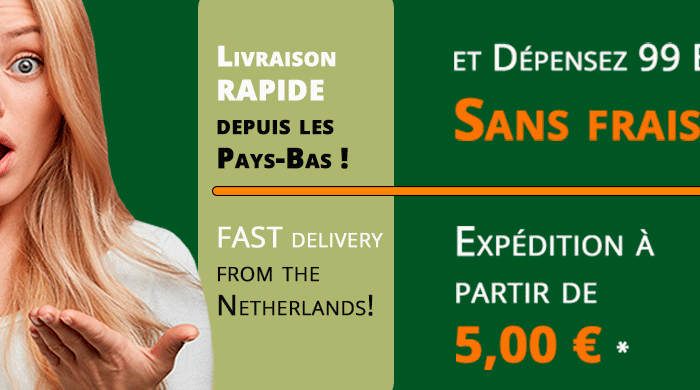 Livraison rapide depuis les Pays-Bas : sans frais dès 99 € d'achat, expédition à partir de 5,00 €
