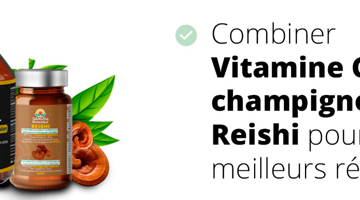 Vitamine C liposomale au glutathion et champignon Reishi SANUSq à combiner pour de meilleurs résultats — SANUSq Health