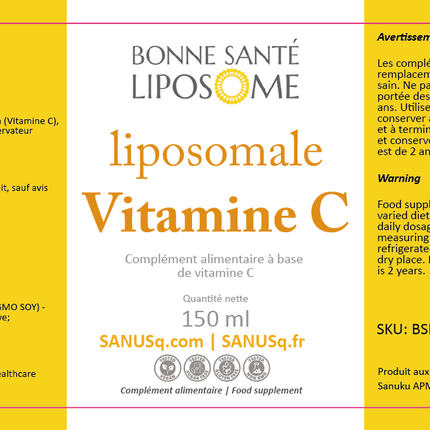 Vitamine C liposomale - 150ml | SANUSq Health