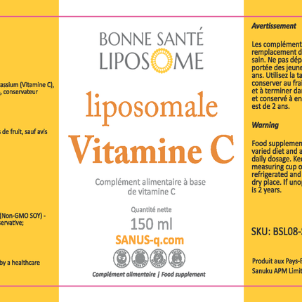 Vitamine C liposomale - 150ml | SANUSq Health