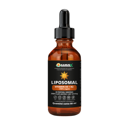 Vitamines D3+K2 liposomiques - 60ml | SANUSq Health