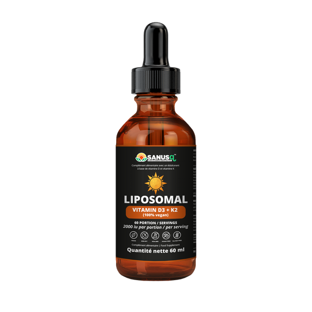 Vitamines D3+K2 liposomiques - 60ml | SANUSq Health