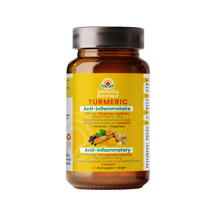 Curcuma (Curcuma longa L) gélules - 400 mg | SANUSq Health