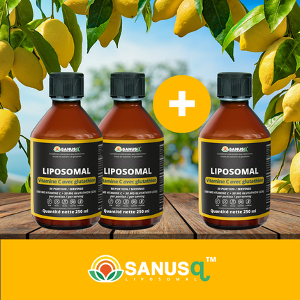 Pack de Liposomale Vitamine C avec du Glutathion | SANUSq Health